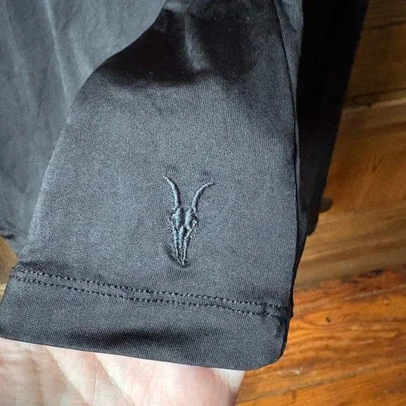 All Saints Marina Black Long Sleeve Top - Picture 8 of 10